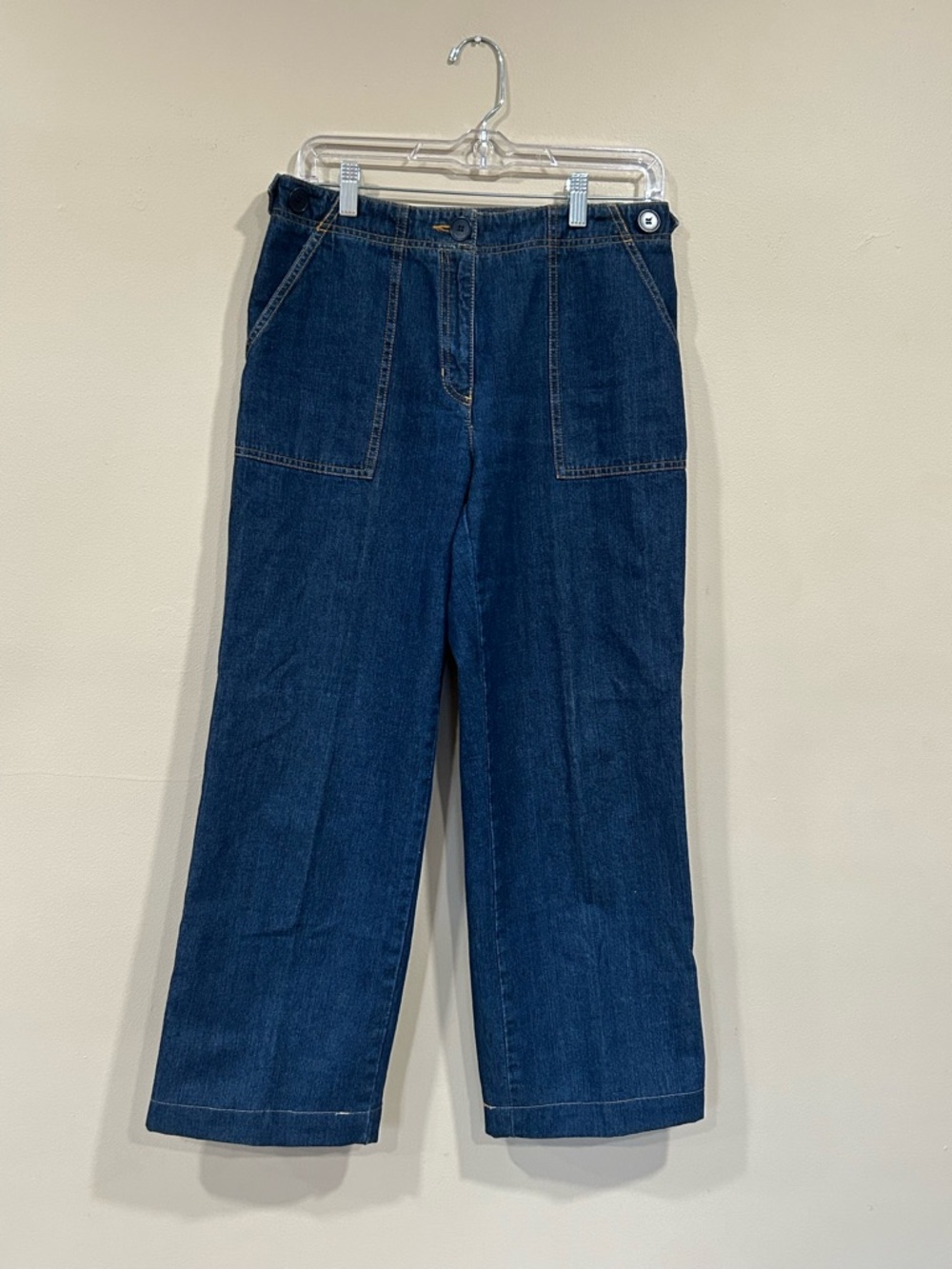 Jones New York Wide-Leg Jeans - Dark Blue Size 8P